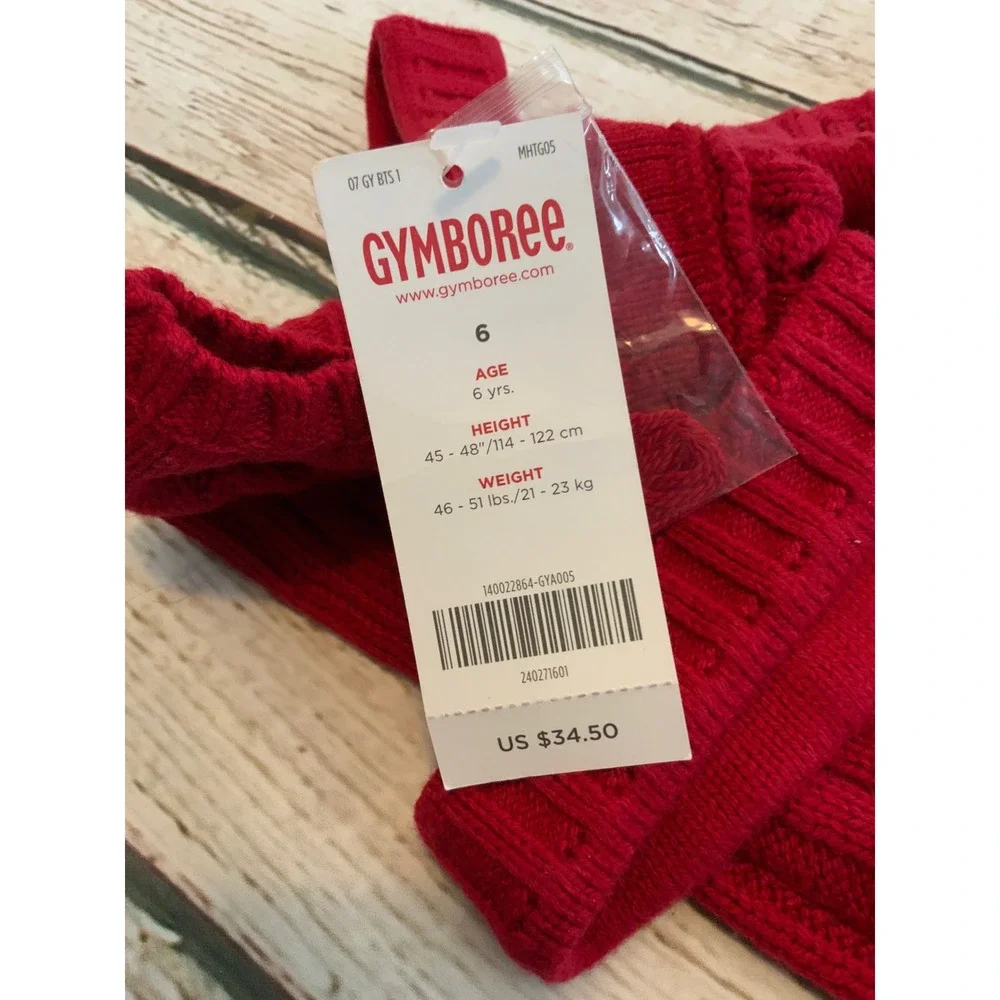 Gymboree Red Cable Knit Sweater Dress SchoolGirls Rock 2007 Size 6 NWT
